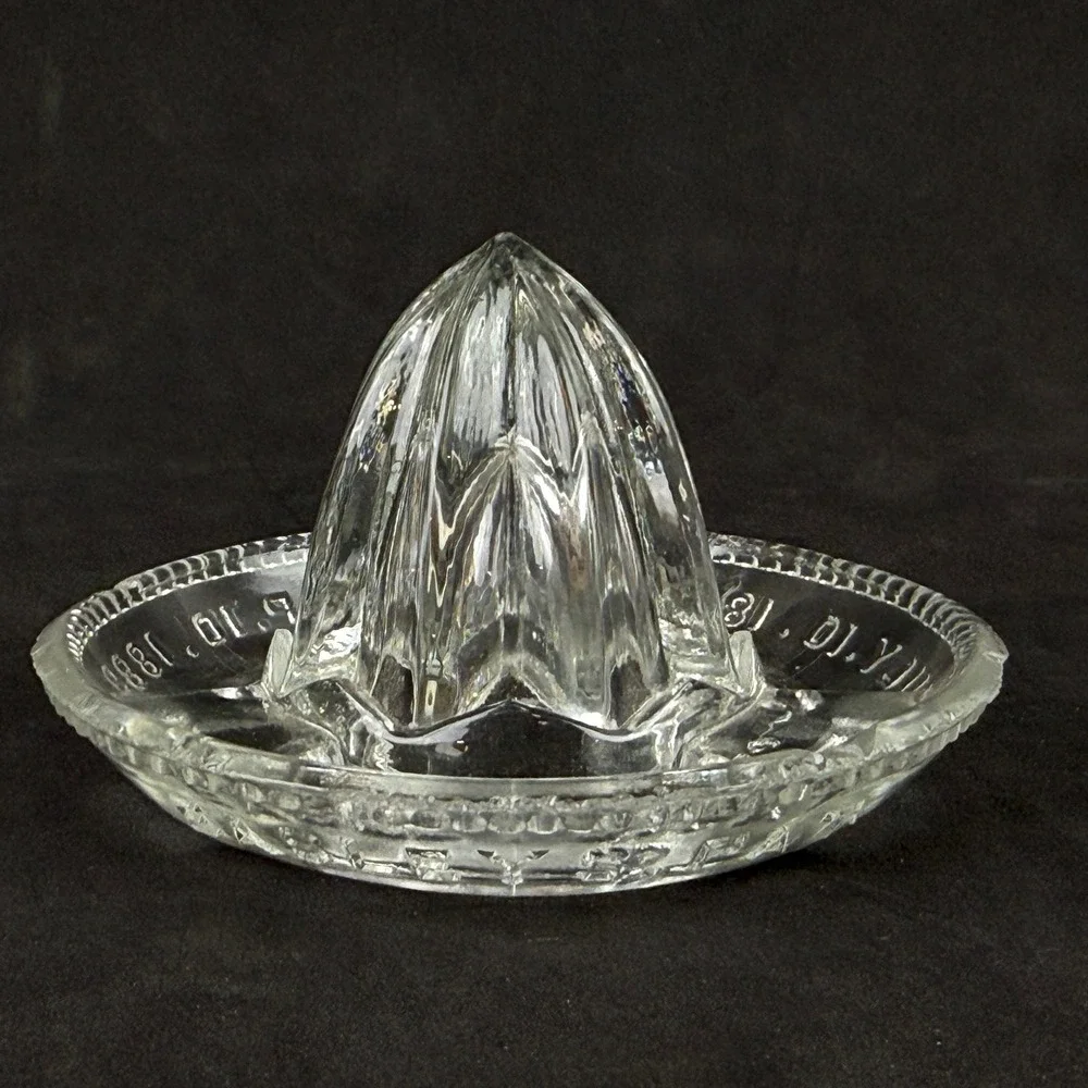 Easley‎ Citrus Juicer Reamer 4.5in Clear Vintage 1888 Patent Style